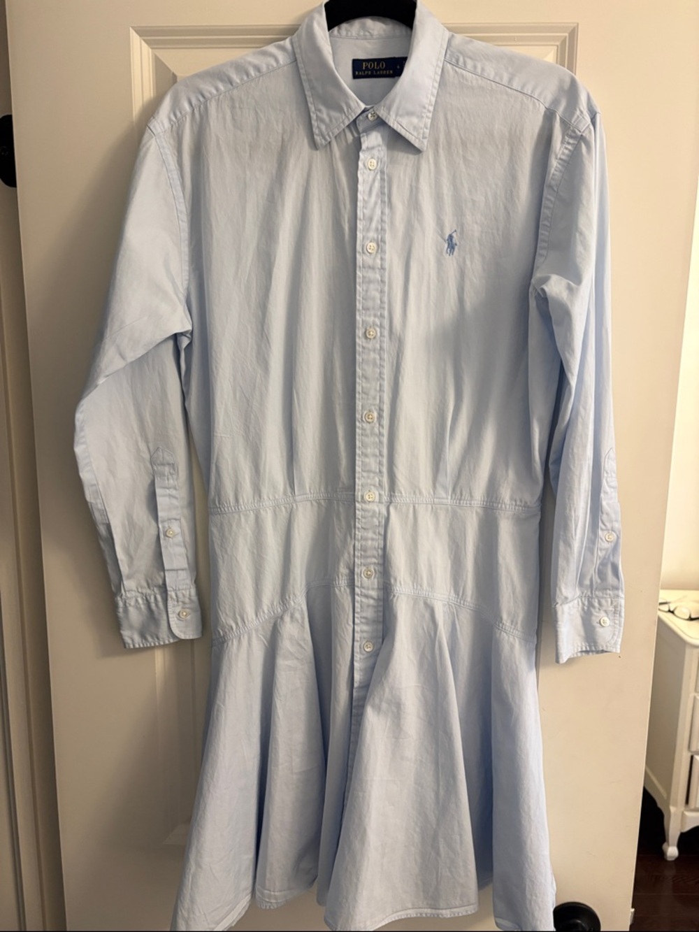 Polo by Ralph Lauren Pale Blue Button-Down Shirt Dress